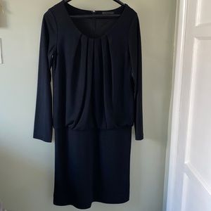 Black wool dress